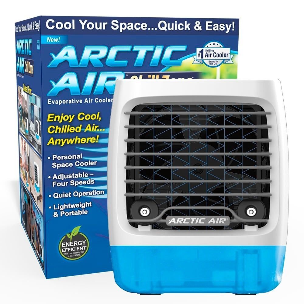 Arctic Air Chill Zone Evaporative Cooler - LED  3 Speed w Turbo - 8-Hour Cooling